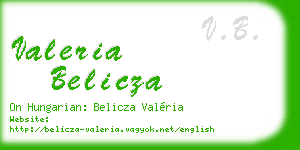 valeria belicza business card